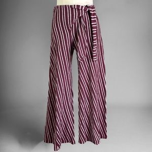 Lush Striped Wide Leg Palazzo Pants